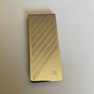 Silver Money Clip with Diagonal Stripes